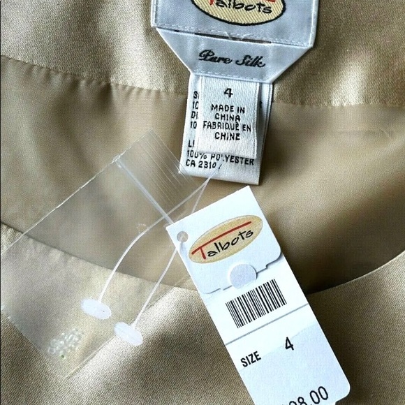 NEW Talbots 100% Silk Sequin Embroidered  Lined Side zip Top MSRP $98/NW… - Picture 4 of 8